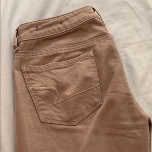 American Eagle Tan Skinny Jeans, Size 2